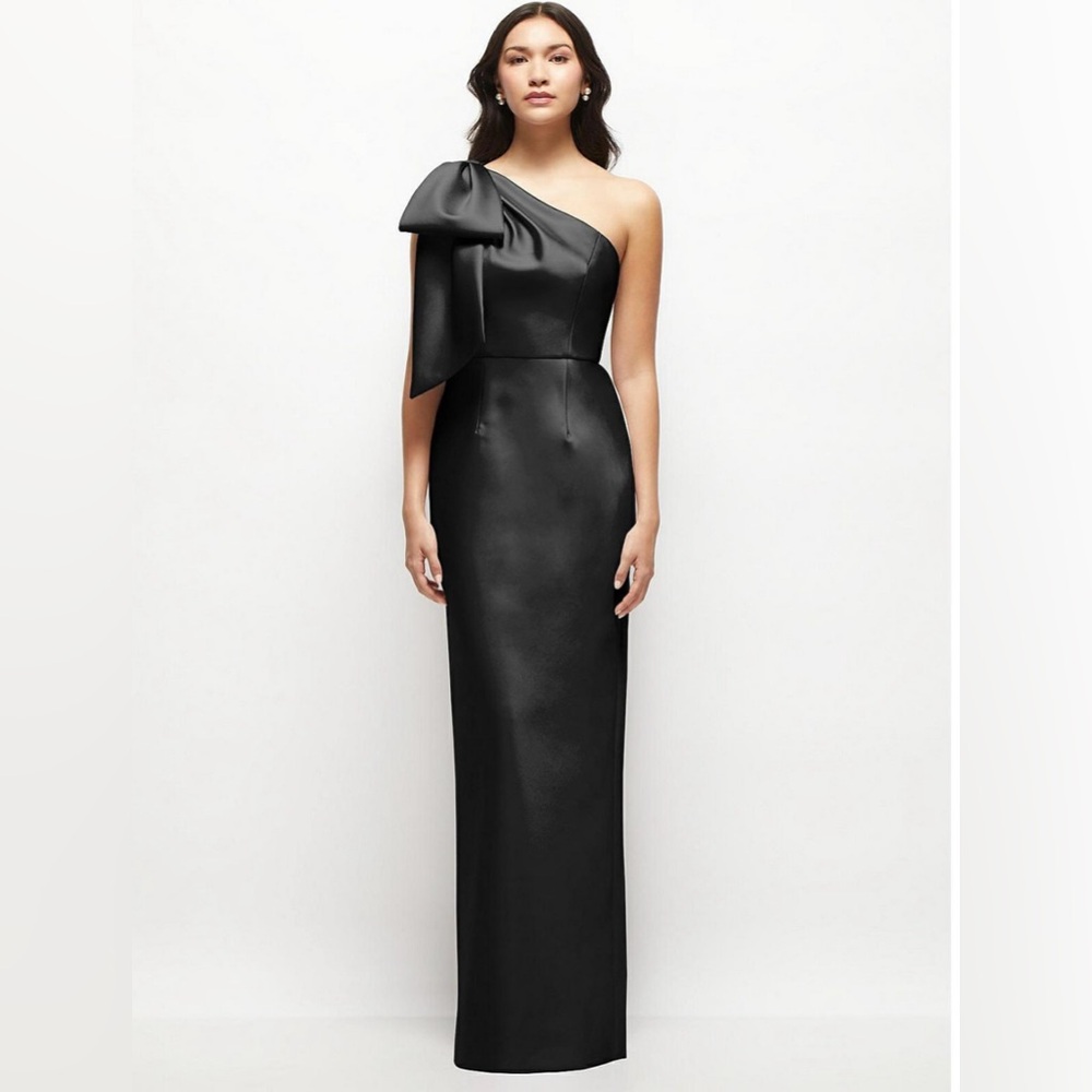 ALFRED SUNG Black One Shoulder Gown for Cocktail Size 10 Brand new with tags&box